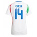 Maillot de foot Italie Federico Chiesa #14 Extérieur vêtements Femmes Europe 2024 Manches Courtes